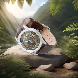 Reloj De Pulsera Muro salvaje Lobo Amueblador De Arte Con Deco De C