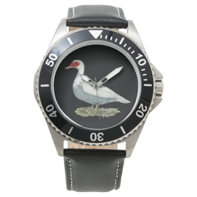 Reloj De Pulsera Muscovy Blue Pied Duck (Anverso)