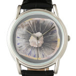 Reloj De Pulsera Mushroom<br><div class="desc">pintura acuática minimalista de una seta en tonos neutros de marrón y gris. Arte original de Nic Squirrell. Perfecto para un chef,  camarero o cocinero,  o para un tipo divertido!</div>