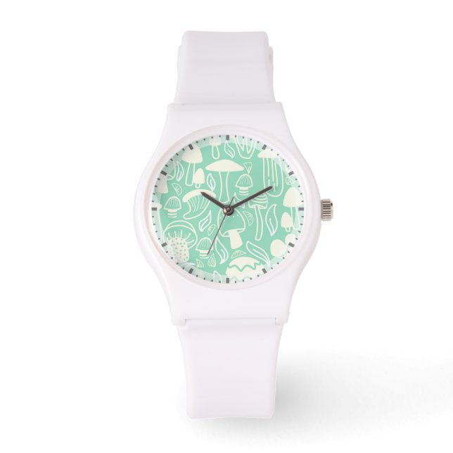 Reloj De Pulsera Mushroom Aqua Cream (Anverso)