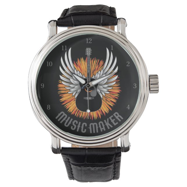 Reloj De Pulsera Music Maker (guitarrista) (Anverso)