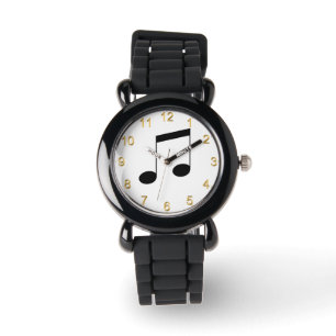 Reloj De Pulsera Music One Black Beam Note,