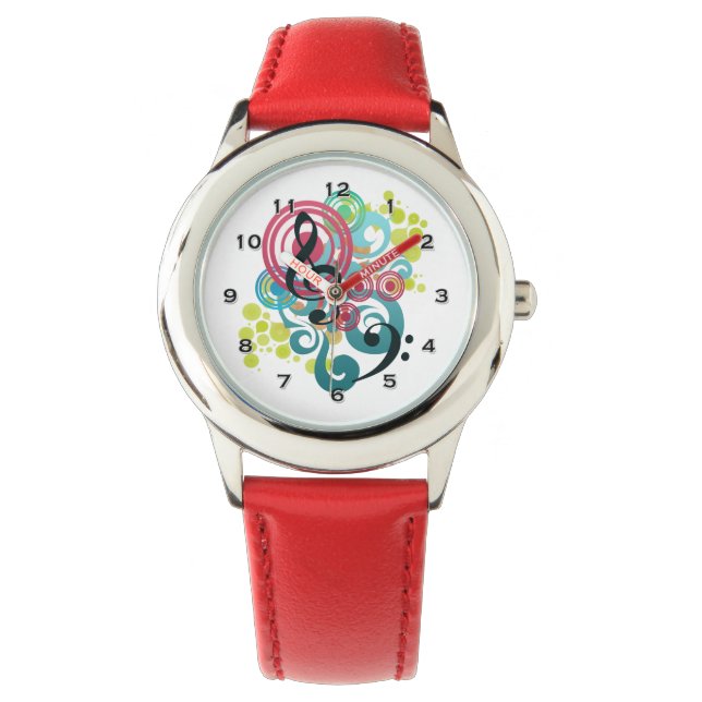 Reloj De Pulsera Music Swirl Kids Watch (Anverso)