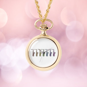 Reloj De Pulsera Música de Saxofones Arcoíris Colorida para Músicos