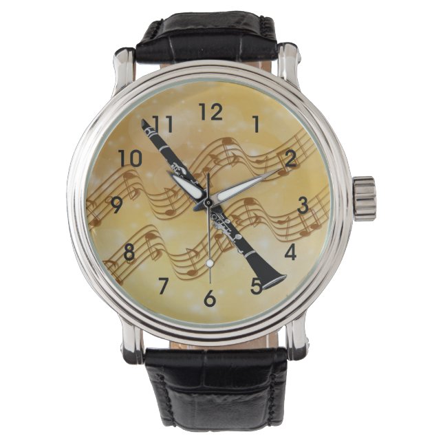 Reloj De Pulsera Música - Diseño Clarinet (Anverso)
