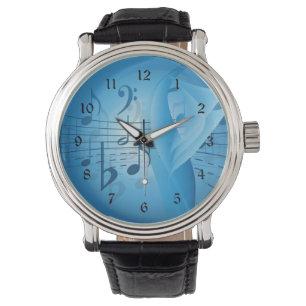 Reloj De Pulsera Música en azul