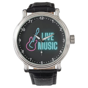 Reloj De Pulsera Música en vivo Neon Guitar
