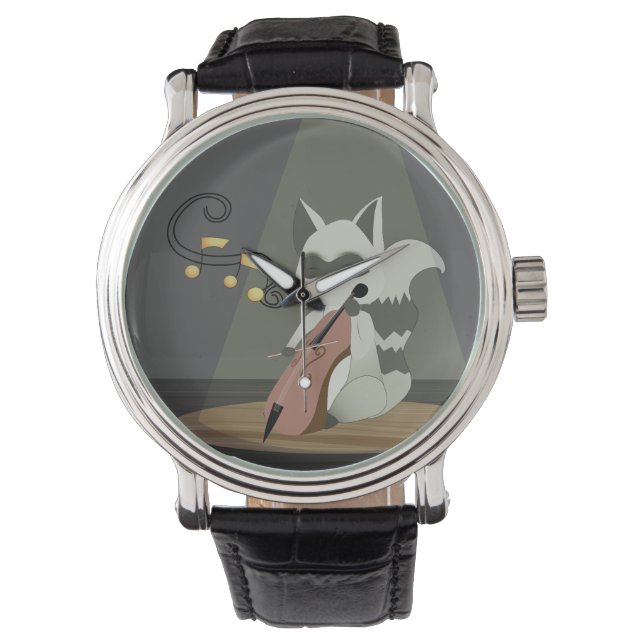 Reloj De Pulsera Musical Raccoon (Anverso)