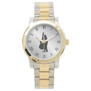 Reloj De Pulsera Músico de Bass Player Black Roman Numerals