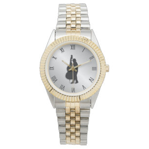 Reloj De Pulsera Músico de Bass Player Black Roman Numerals