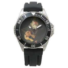 Reloj De Pulsera Músico de hobo (hombre viejo guitarista) (cosecha)