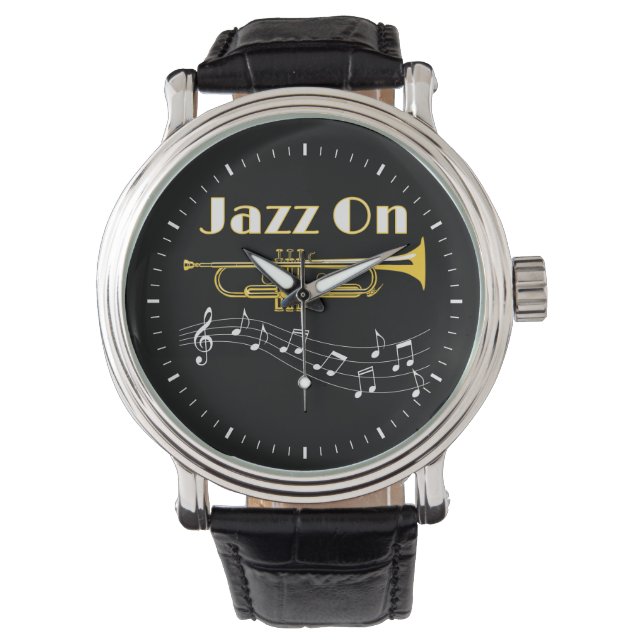 Reloj De Pulsera Músico Jazz En Trumpet Player (Anverso)