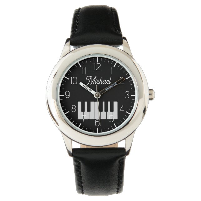 Reloj De Pulsera Músico personalizado del teclado del piano (Anverso)