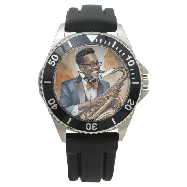 Reloj De Pulsera músicos de jazz (Anverso)