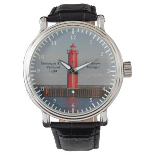 Reloj De Pulsera Muskegon South Pierhead Light watch