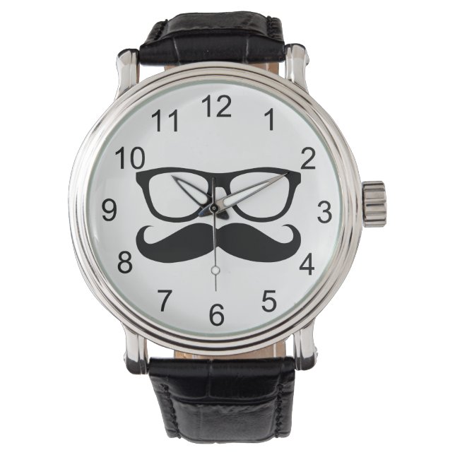 Reloj De Pulsera Mustache Nerd (Anverso)