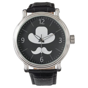 Reloj De Pulsera Mustache y gorra