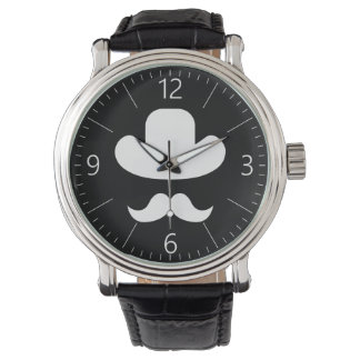 Reloj De Pulsera Mustache y gorra