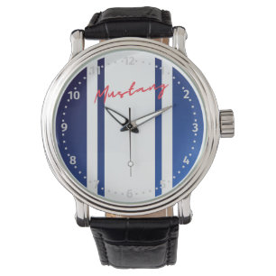 Reloj De Pulsera Mustang Watch azul y blanco