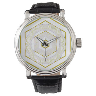 Reloj De Pulsera Mustard Yellow Cream Mid Century Moderno