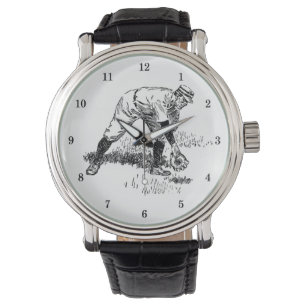Reloj De Pulsera Muy Guay Baseball Writing Watch