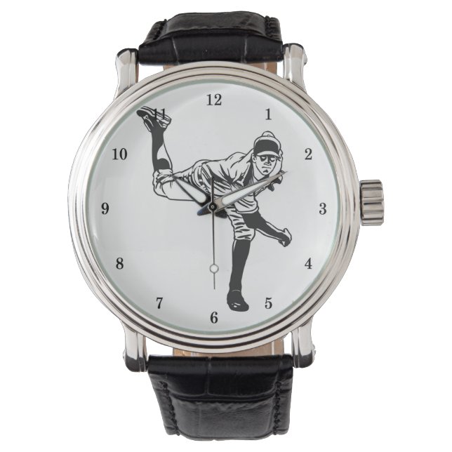 Reloj De Pulsera Muy Guay Baseball Writing Watch (Anverso)