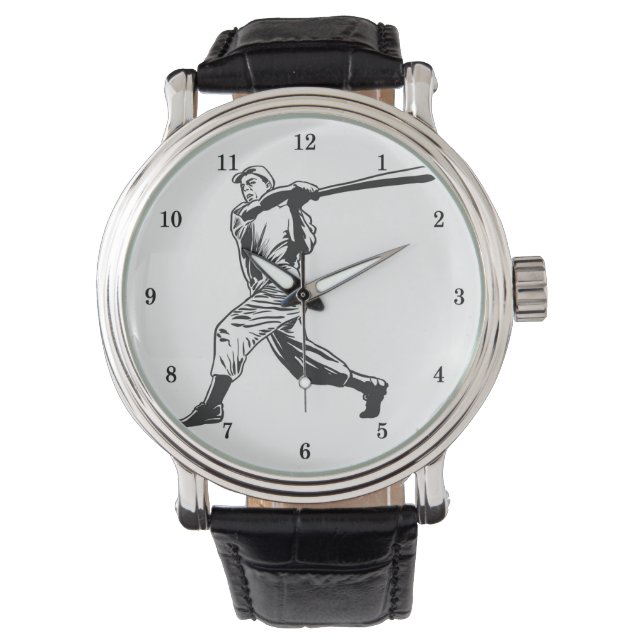 Reloj De Pulsera Muy Guay Baseball Writing Watch (Anverso)