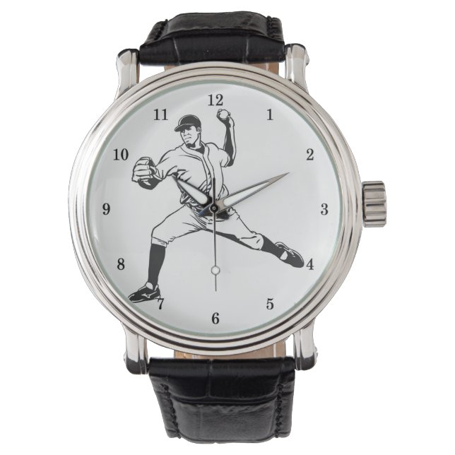 Reloj De Pulsera Muy Guay Baseball Writing Watch (Anverso)
