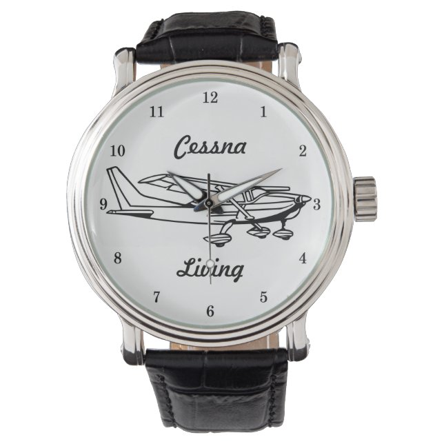 Reloj De Pulsera Muy Guay Cessna Living Airplane Watch (Anverso)