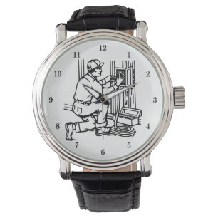 Reloj De Pulsera Muy Guay Electrician Writing Watch