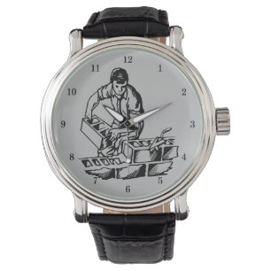 Reloj De Pulsera Muy Guay Mason/Brick Layer Writing Watch