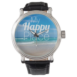 Reloj De Pulsera My Happy Place Hermosa Playa Turquesa