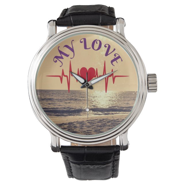 Reloj De Pulsera My Love – Heartbeat on the Waves (Anverso)