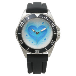 Reloj De Pulsera Mystic Blue Heart Gem Wall Clock – Radiant Spiritu