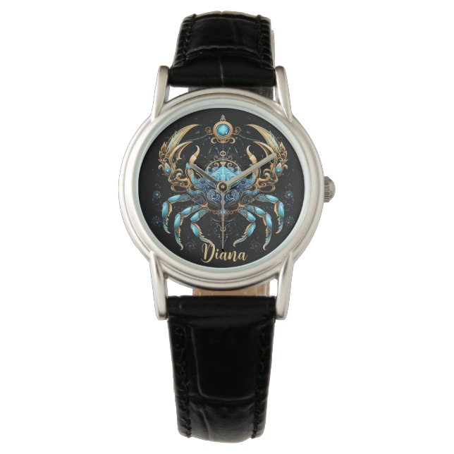 Reloj De Pulsera Mystical Cancer Zodiac Artwork  (Anverso)