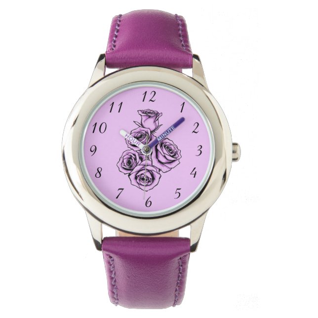 Reloj De Pulsera Mystical Purple Rose (Anverso)
