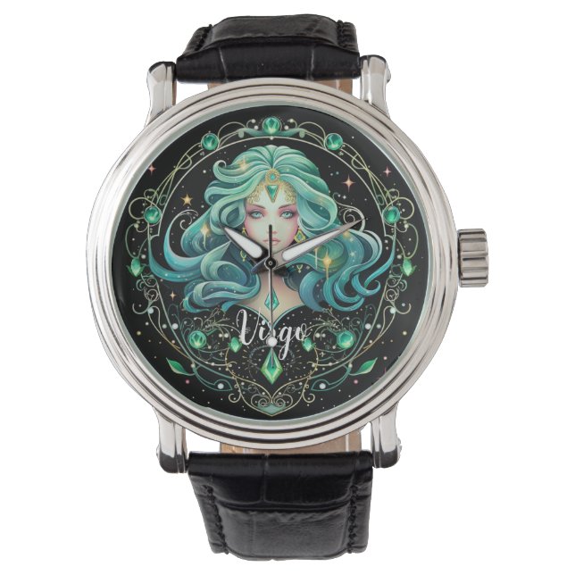 Reloj De Pulsera Mystical Virgo Zodiac Artwork  (Anverso)