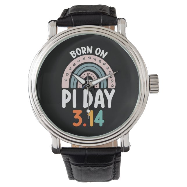 Reloj De Pulsera Nacido El Día De La Pi Cumpleaños Math Funny (Anverso)