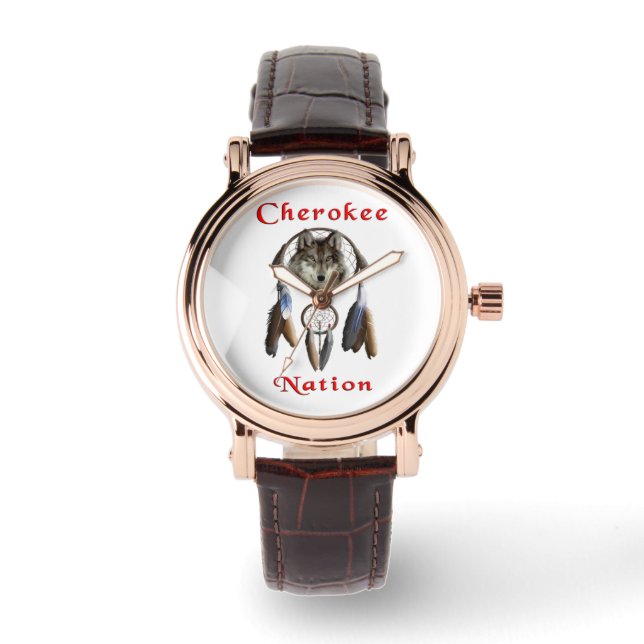 Reloj De Pulsera Nación de Cherokee (Anverso)