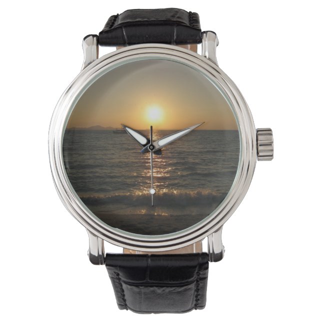 Reloj De Pulsera Naklua Beach Sunset .. Pattaya, Chonburi, Tailandi (Anverso)
