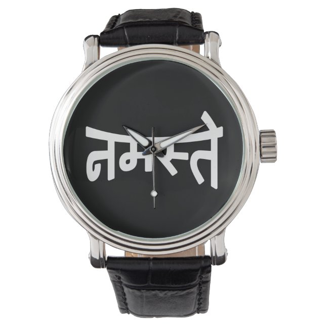 Reloj De Pulsera Namaste (न म ते) - Guión Devanagari (Anverso)