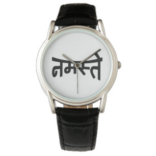 Reloj De Pulsera Namaste (न म स् ते) - Script Devanagar