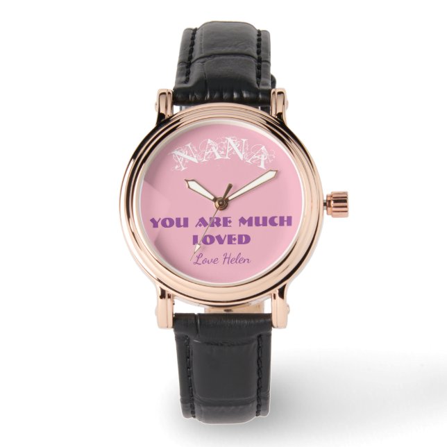 Reloj De Pulsera Nana Nombre Personalizado Regalo Para La Abuela (Anverso)