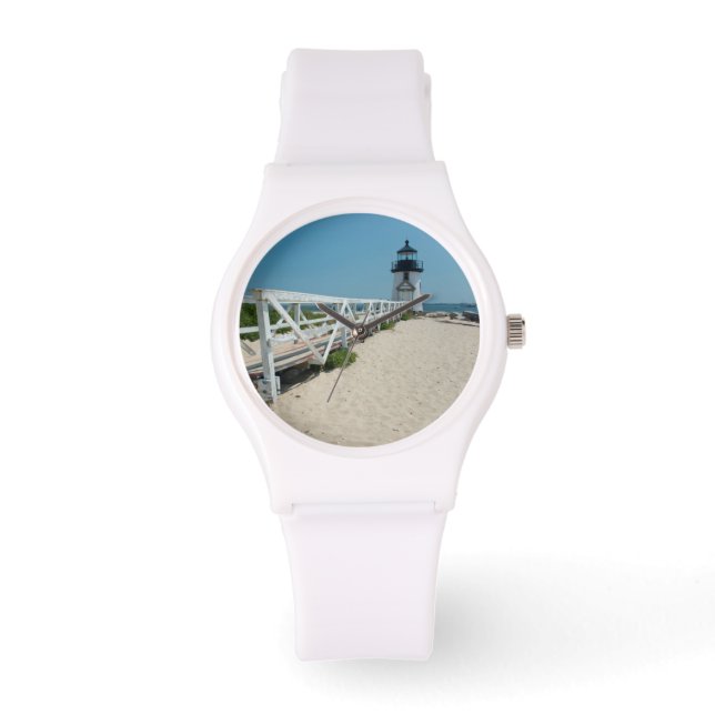 Reloj De Pulsera Nantucket. Antiguo faro de madera (Anverso)