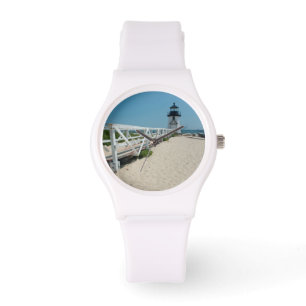 Reloj De Pulsera Nantucket. Faro de madera antiguo
