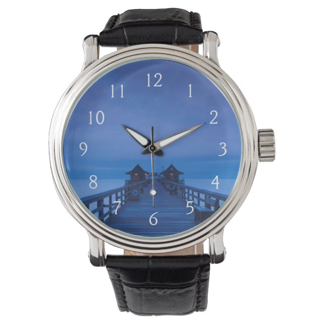 Reloj De Pulsera Nápoles Pier, amanecer (Anverso)