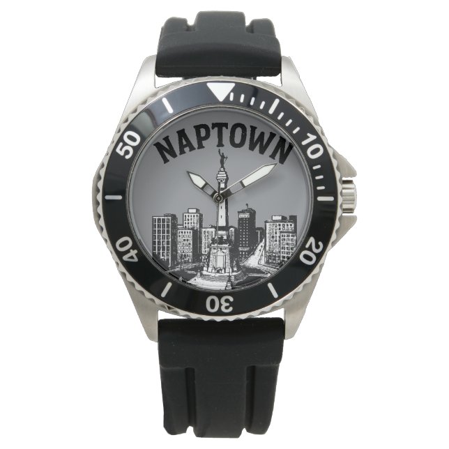 Reloj De Pulsera Naptown Indianapolis Indiana (Anverso)