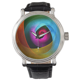 Reloj De Pulsera Naranja azul Patrón de arte de resumen moderno ros