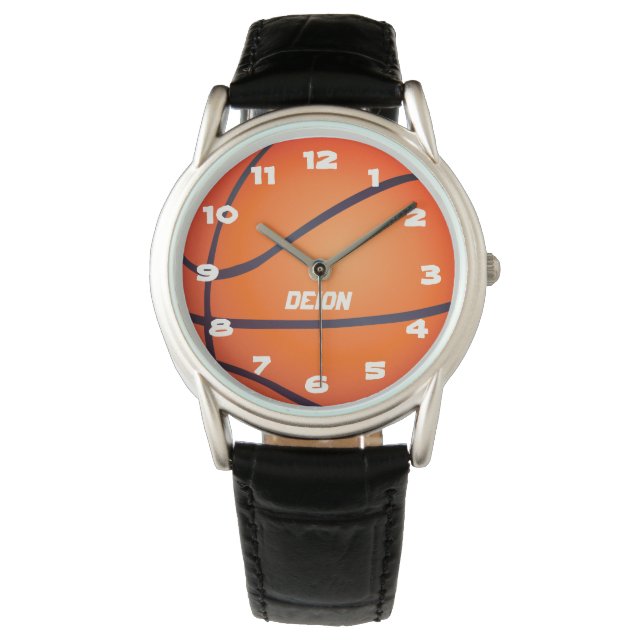 Reloj De Pulsera Naranja Baloncesto Atlético (Anverso)