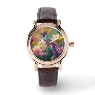 Reloj De Pulsera Naranja Creste Arco Iris Jay Fantasy Bird